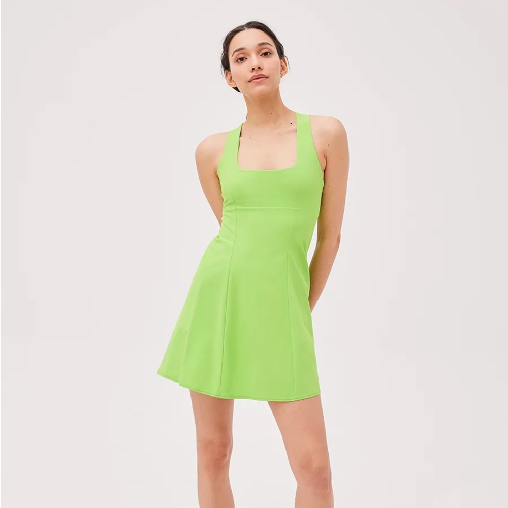 Outdoor Voices Green Cross Back Dress